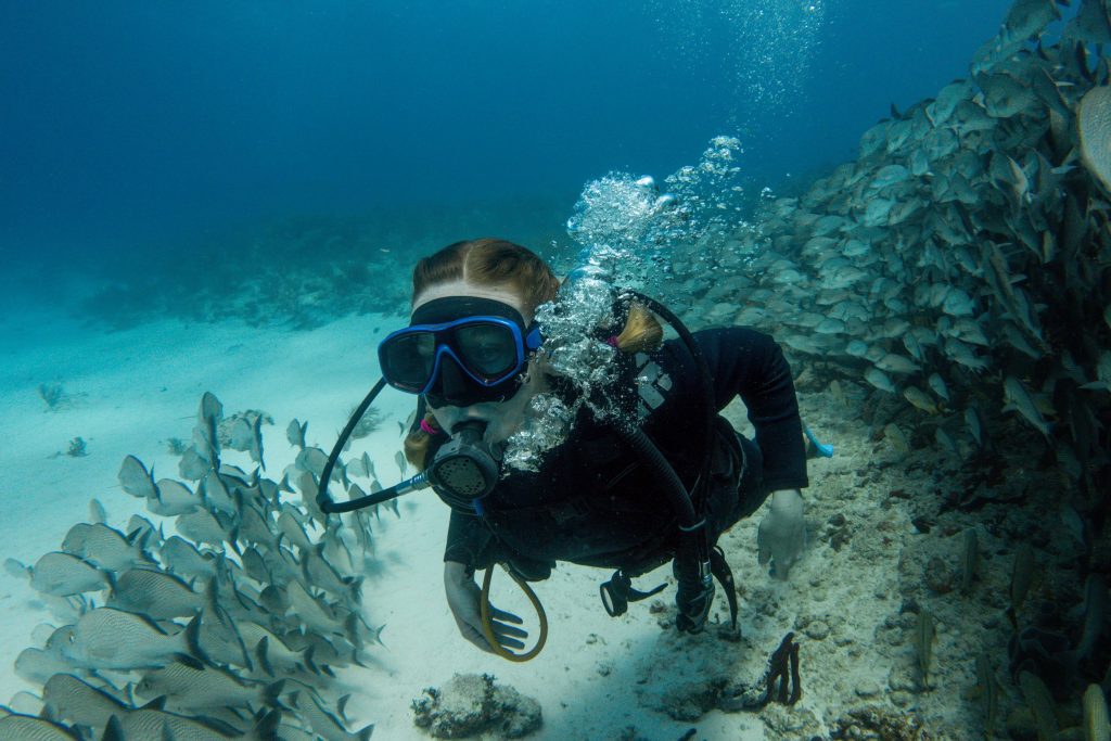 diver with scuba gear