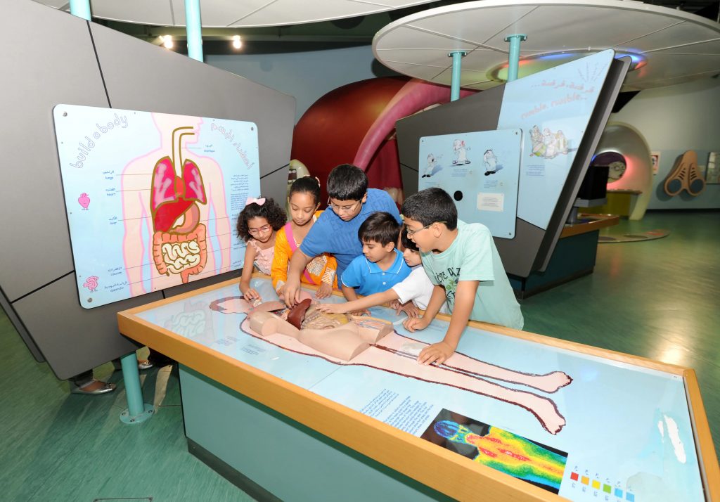education for children about human body at children's city at dubai creek park
