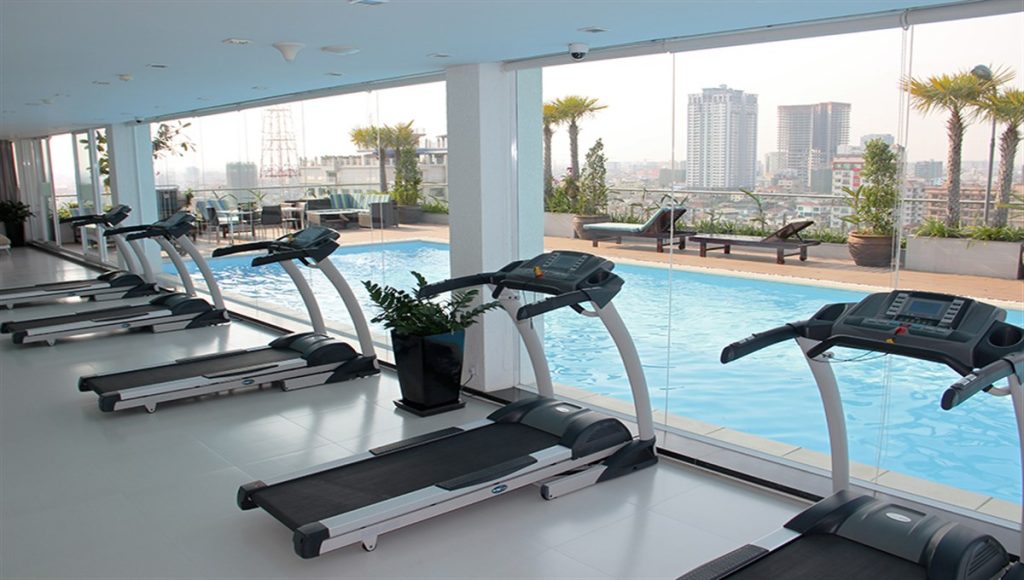 gym and swimming pool amenities in the building